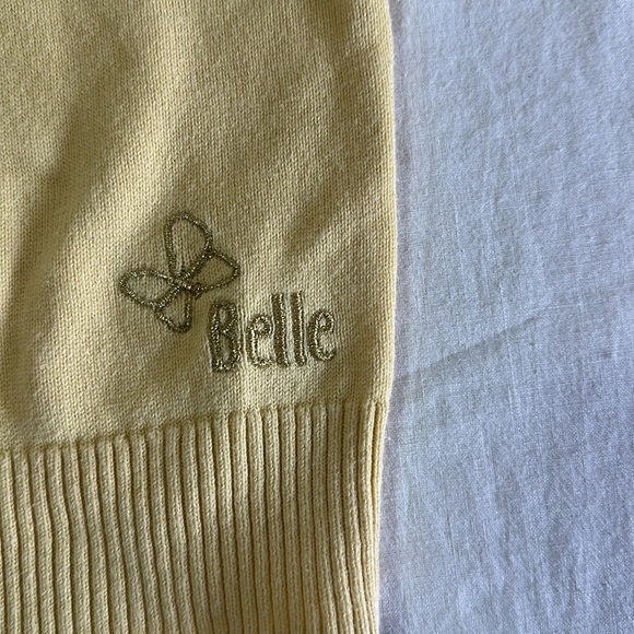 Disney - Belle Light Yellow button down cardigan Sweater - Picture 2 of 3